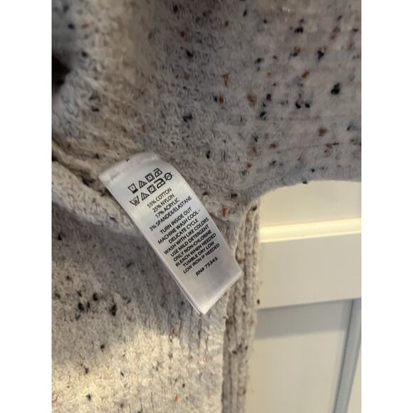 For Thee Womens Size L Waffle Knit V-neck Sweater beige - Picture 4 of 7